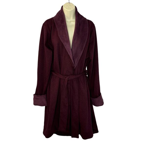 UGG Duffield Ii Shawl Collar Wrap Robe Wild Grape In Purple Soft Loungewear XL - Picture 2 of 15